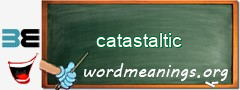 WordMeaning blackboard for catastaltic